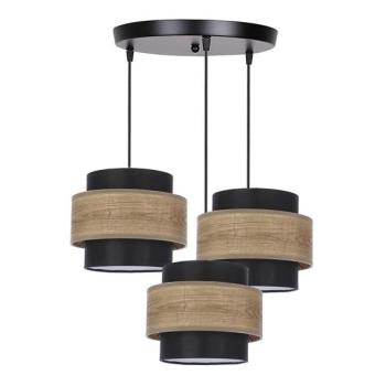  Csillár zsinóron TWIN 3xE27/40W/230V barna/fekete  kép