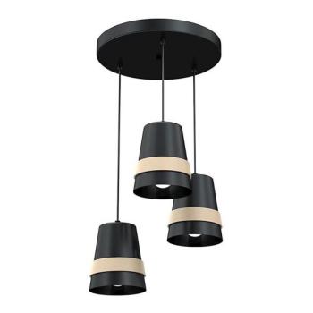  Csillár zsinóron VENEZIA 3xE27/60W/230V fekete  kép