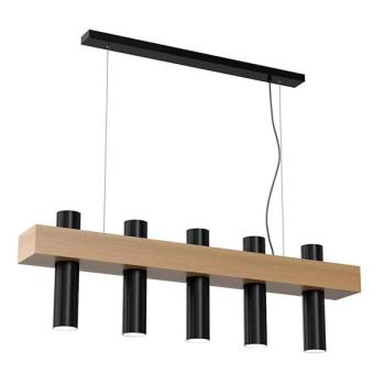  Csillár zsinóron WEST 5xGU10/25W/230V fekete  kép