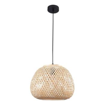  Csillár zsinóron ZANZIBAR 1xE27/20W/230V átm. 35 cm bambusz  kép