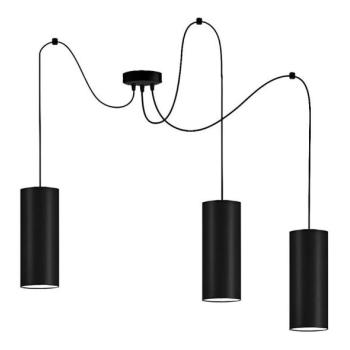  Csillár zsinóron ZIK 3xE27/40W/230V pók fekete  kép