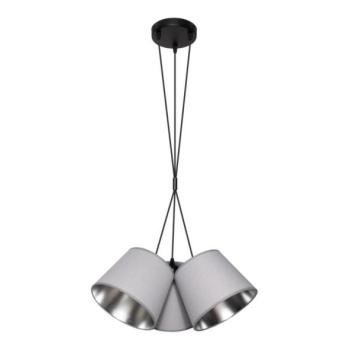  Csillár zsinóron ZOMA 3xE27/60W/260V szürke/fényes króm  kép