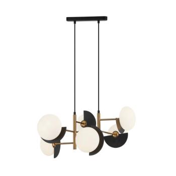 Darcy függőlámpa, fekete/bronz, 6 lámpás, 6 lámpás kép