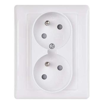 Dupla otthoni aljzat FRENCH 250V/16A  kép