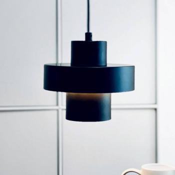 Dyberg Larsen függesztéklámpa Stoke, fekete, Ø 20 cm, fém kép