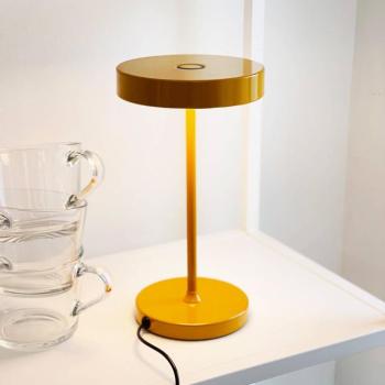 Dyberg Larsen LED asztali lámpa Starlight, sárga, magasság 26 cm kép