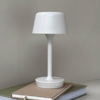 Dyberg Larsen LED-es újratölthető asztali lámpa Flow, krém, magasság 25 cm kép