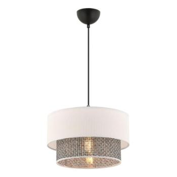  ECHO zsinóros függőlámpa 1xE27/60W/230V krémszínű/szürke  kép