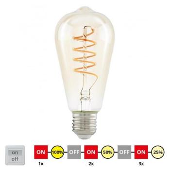 Eglo LED Dimmelhető izzó VINTAGE ST64 E27/4W/230V 2200K  kép