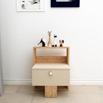  Éjjeli szekrényke SNEKER 60x48,6 cm bézs/atlanti fenyő  kép