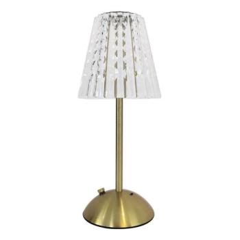  ELBA LED/1,6W/800mAh érintős, tölthető asztali lámpa, arany/átlátszó  kép