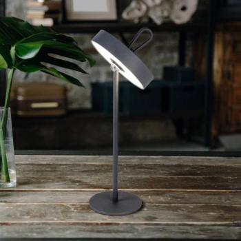 Ella LED-es újratölthető asztali lámpa, mágneses, szürke kép