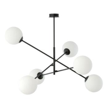 EMIBIG Csillár rúdon LINEAR 6xE14/10W/230V fekete/fehér  kép