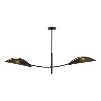 EMIBIG Csillár rúdon LOTUS 2xE14/10W/230V fekete/arany  kép