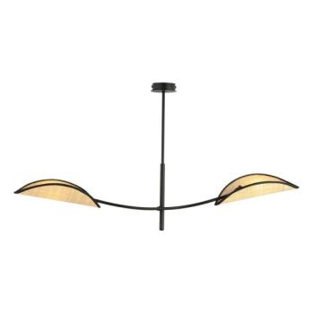 EMIBIG Csillár rúdon LOTUS 2xE14/10W/230V fekete/bézs  kép