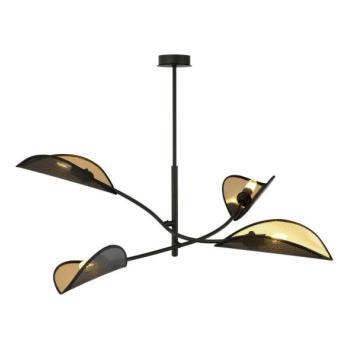 EMIBIG Csillár rúdon LOTUS 4xE14/10W/230V fekete/arany  kép