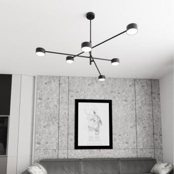 EMIBIG Csillár rúdon NATSU 6xGX53/12W/230V fekete  kép