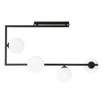 EMIBIG Csillár rúdon SOMA 4xE14/10W/230V fekete/fehér  kép