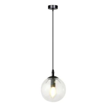 EMIBIG Csillár zsinóron COSMO 1xE14/10W/230V átm. 14 cm fekete/átlátszó  kép