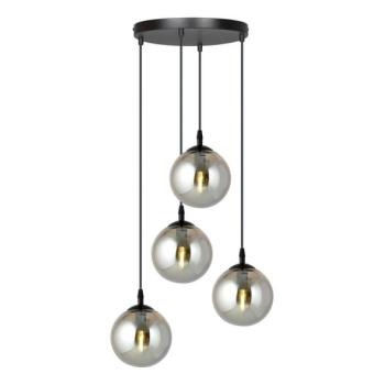EMIBIG Csillár zsinóron COSMO 4xE14/10W/230V átm. 40 cm fekete/szürke  kép