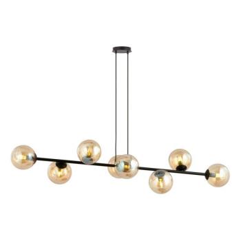 EMIBIG Csillár zsinóron ROSSI 8xE14/10W/230V fekete/bézs  kép