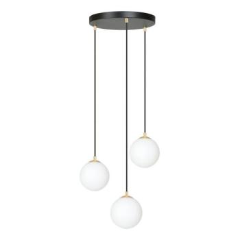 EMIBIG Csillár zsinóron ROYAL 3xE14/10W/230V átm. 30 cm fekete  kép
