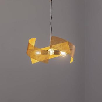Euluna Moira lógó világítás, arany színű, Ø 50 cm, 3 izzós kép