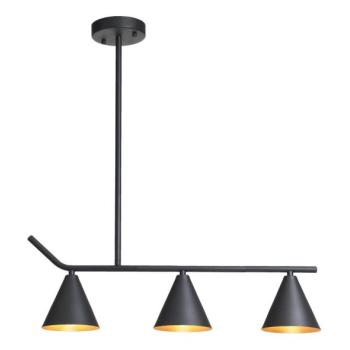 Eurolamp Csillár rúdon 3xE27/40W/230V fekete  kép