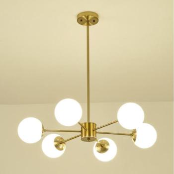 Eurolamp Csillár rúdon 6xE27/40W/230V réz  kép