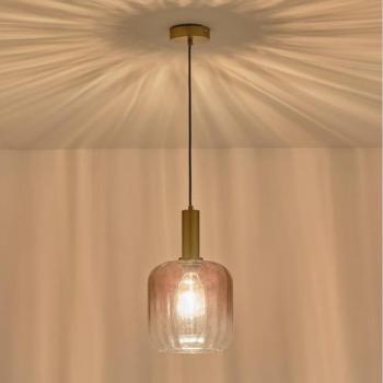 Eurolamp Csillár zsinóron 1xE27/15W/230V piros/füstös átm. 20 cm  kép