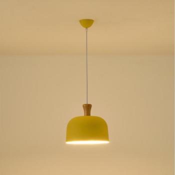 Eurolamp Csillár zsinóron 1xE27/15W/230V sárga pr. 27 cm  kép
