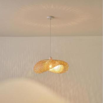 Eurolamp Csillár zsinóron CALYPSO 1xE27/15W/230V bambusz  kép