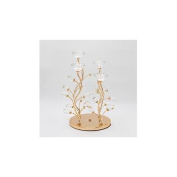 Eurolamp Dekor Gyertyatartó 20x34 cm arany  kép