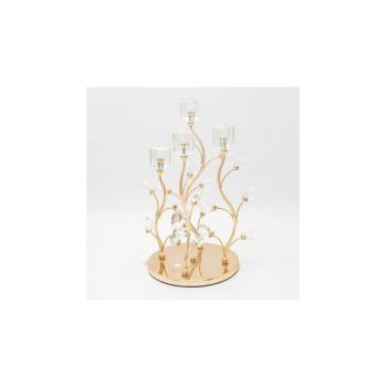 Eurolamp Dekor Gyertyatartó 20x36 cm arany  kép