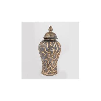 Eurolamp Kerámia tégely 33,5x16 cm arany/szürke  kép