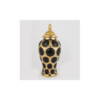 Eurolamp Kerámia tégely 40x17,7 cm arany/fekete  kép
