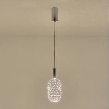 Eurolamp LED Csillár zsinóron PERFORATO LED/6,3W/230V 3000K fényezett króm átm. 13 cm  kép
