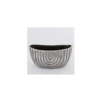 Eurolamp Virágcserép 28x14,5 cm ezüst/barna  kép