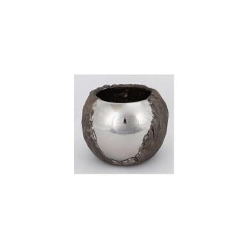 Eurolamp Virágcserép átm. 18,5 cm ezüst/barna  kép