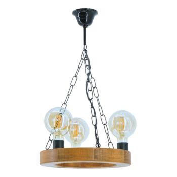 Exodus Lighting Srl Csillár láncon IOS 3xE27/60W/230V átm. 30 cm bükkfa  kép