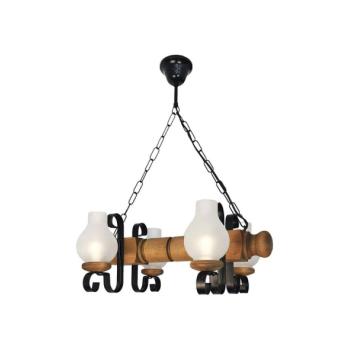 Exodus Lighting Srl Csillár láncon RUSTIC 4xE14/40W/230V bükkfa  kép