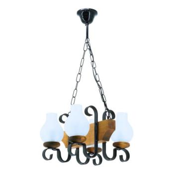 Exodus Lighting Srl Csillár láncon VELA 4xE14/40W/230V bükkfa  kép