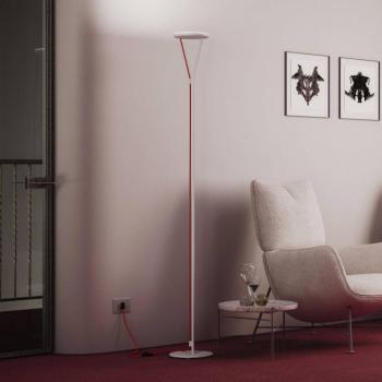Fabbian LED állólámpa Rio, fehér, dimmelhető, 3,000 K, fém kép