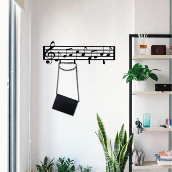  Fali akasztó 60x19 cm jegyzetek fém  kép