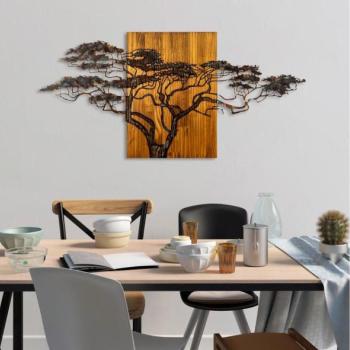  Fali dekoráció 144x70 cm fa/fém faág mintával  kép