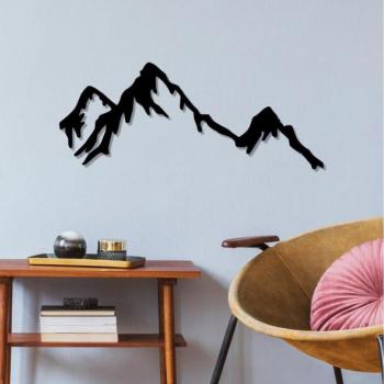  Fali dekoráció 37x70 cm hegy motívummal, fém kivitelben  kép