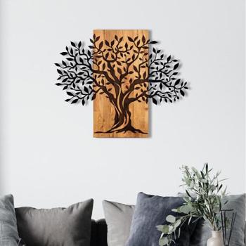  Fali dekoráció 72x58 cm fa/fém faág mintával  kép