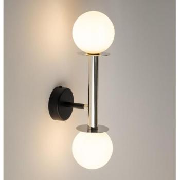  Fali lámpa DAISY 2xG9/12W/230V fényezett króm/fekete/fehér  kép