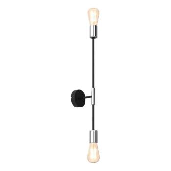  Fali lámpa FLAME 2xE27/60W/230V fekete/fényes króm  kép