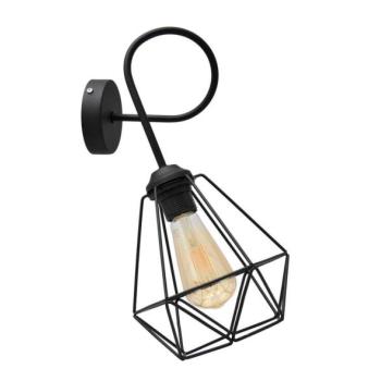  Fali lámpa KARO 3xE27/15W/230V fekete  kép
